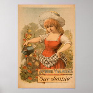 Pôster Jennie Yeamans do "poster do teatro nosso Jennie"