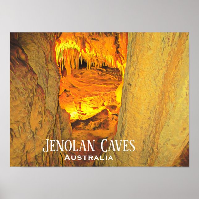 Poster Jenolan Cavernas de calcário Austrália (Frente)