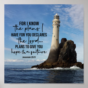Poster Jeremiah 29:11 Eu sei os planos que tenho para voc