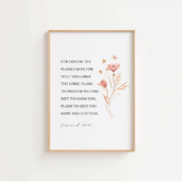 Poster Jeremiah 29:11 Eu sei os planos que tenho para voc