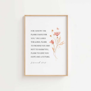 Poster Jeremiah 29:11 Eu sei os planos que tenho para voc