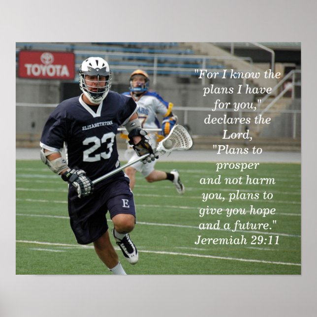 Pôster Jeremiah 29:11 Lacrosse (Frente)
