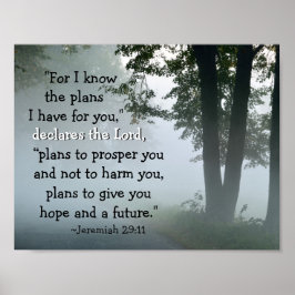 Pôster Jeremiah 29:11 Porque eu sei os planos que tenho p