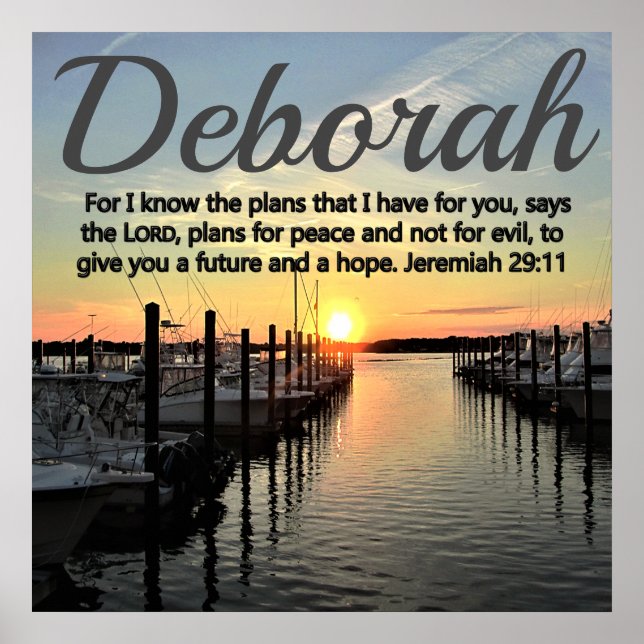 POSTER JEREMIAH 29:11 SUNSET PERSONALIZADO (Frente)