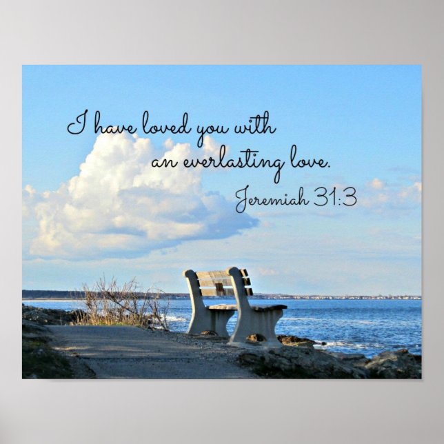 Pôster Jeremiah 31:3 I have loved you with an everlasting (Frente)