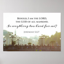 Jeremiah 32:27 É algo muito duro para mim?