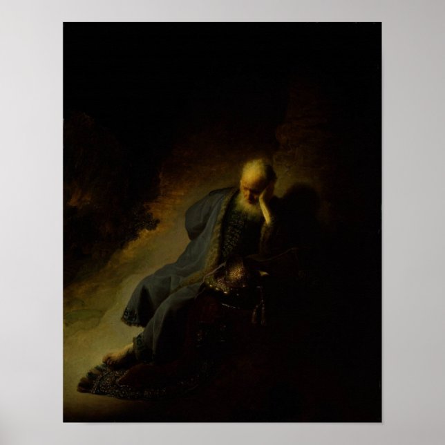 Poster Jeremiah Lamentando A Destruição De Jerusalém (Frente)