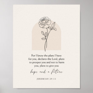 Poster Jeremias 29:11 Porque eu sei os planos