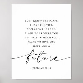 Poster Jeremias 29:11 Porque eu sei os planos