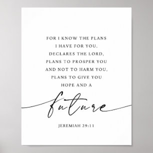 Poster Jeremias 29:11 Porque eu sei os planos