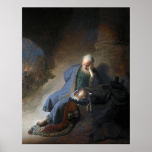 Poster Jeremias Destruição de Jerusalém Bíblia Rembrandt