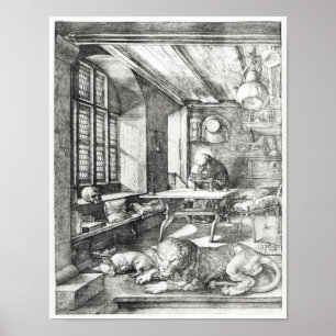 Pôster Jerome em seu Estudo, 1514