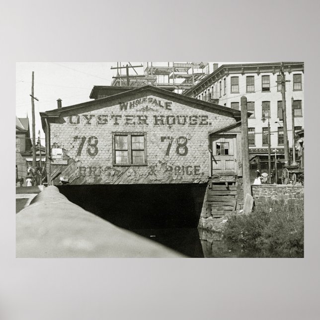 Poster Jersey City Oyster House, 1900 (Frente)