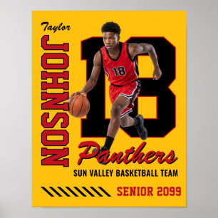 Poster Jersey Personalizado de Jogador de Basquete com Fo