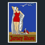 Poster Jersey Shore Art Deco Vintage<br><div class="desc">New Jersey Shore,  colheita</div>