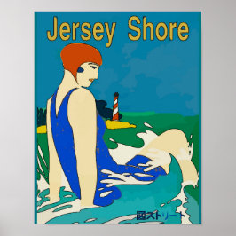 Pôster Jersey Shore, Deco Bather, Japonês