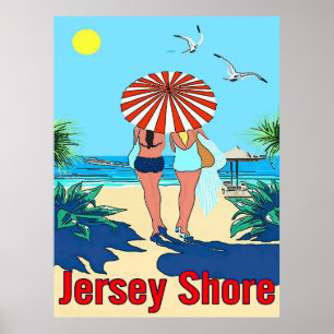 Pôster Jersey Shore, Gals on Beach