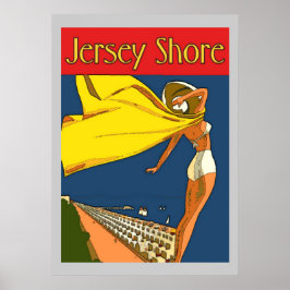 Poster Jersey Shore Vintage Style
