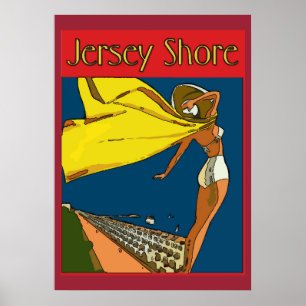 Pôster Jersey Shore Vintage Style