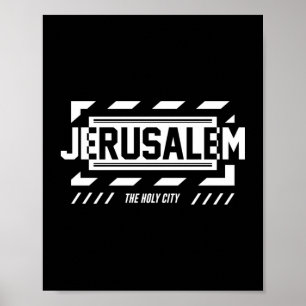 Poster Jerusalém A Cidade Santa Tipografia Urbana Design