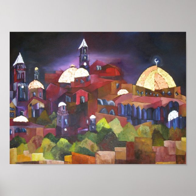 Poster Jerusalém À Noite (Frente)