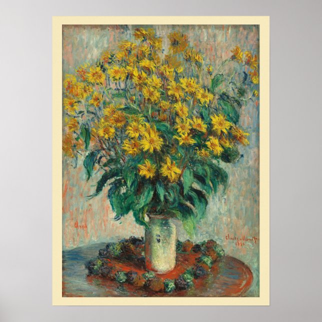 Poster Jerusalém Artichoke Flowers de Claude Monet (Frente)