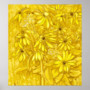 Poster Jerusalém Artichokes Frotas de Verão Ouro Floral