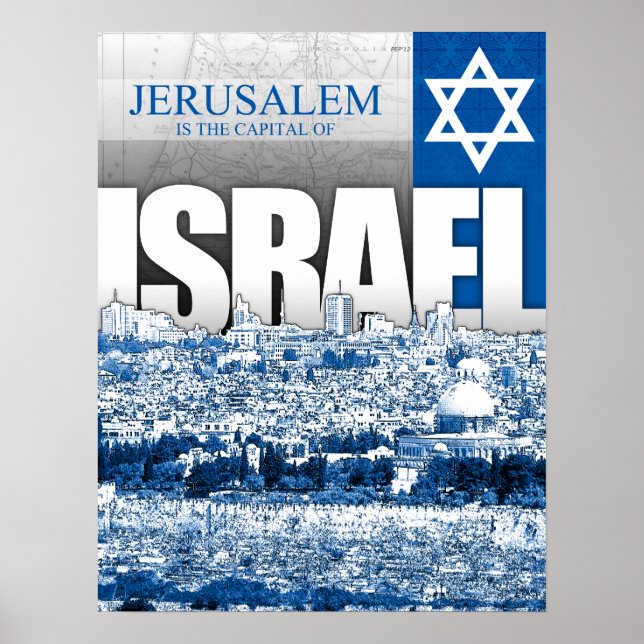 Poster Jerusalém, Israel (Frente)