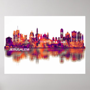 Poster Jerusalém Israel Skyline