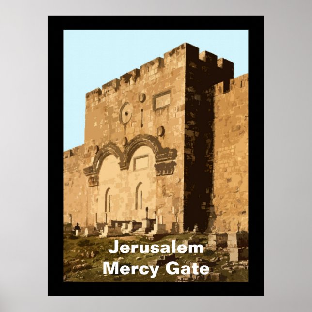 Poster Jerusalém - Porta do Compaixão (Frente)