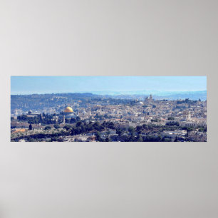 Poster Jerusalem (viewed from Mt. Scopus) canvas