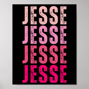 Poster Jesse Nome Personalizado I Love Jesse Vintage