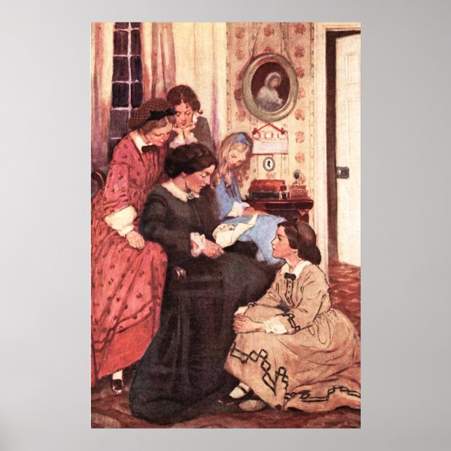 Pôster Jessie Willcox Smith - A Carta (Frente)