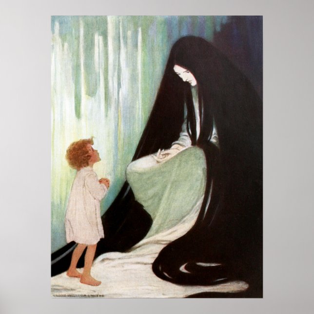 Poster Jessie Willcox Smith - Diamond e North Wind (Frente)