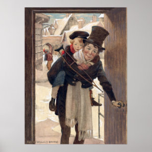Pôster Jessie Willcox Smith - Tim minúsculo no dia de