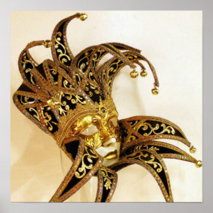 POSTER JESTER CARNIVAL MÁSCARA