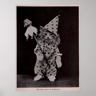 Poster Jester de Tabblyland Cat Vintage Foto