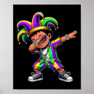 Poster Jester Hat Mardi Gras Shirts Dabbing Boys New