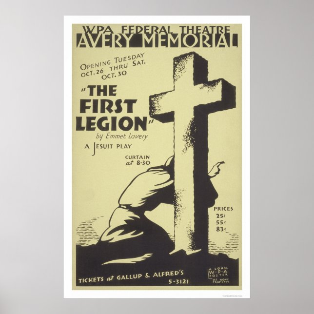 Pôster Jesuit First Legion 1937 WPA (Frente)