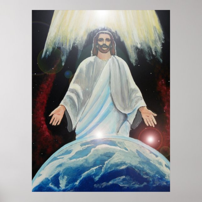 Pôster Jesus, A Luz do Mundo da Arte Cristã (Frente)