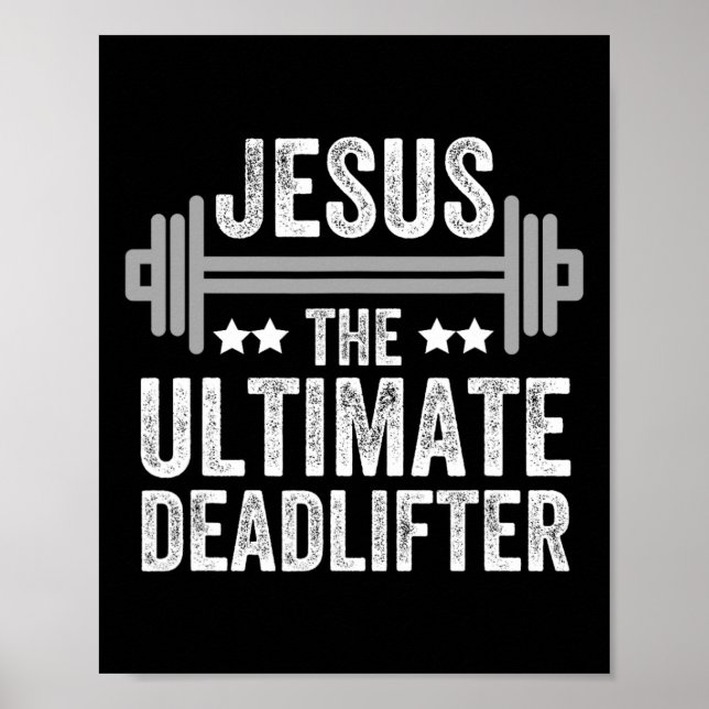 Poster Jesus, a Malhação de camiseta de camisa do Deadlif (Frente)