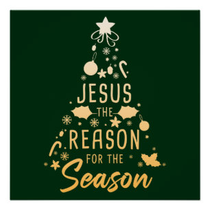 Pôster Jesus A Razão Da Época - Fé De Natal