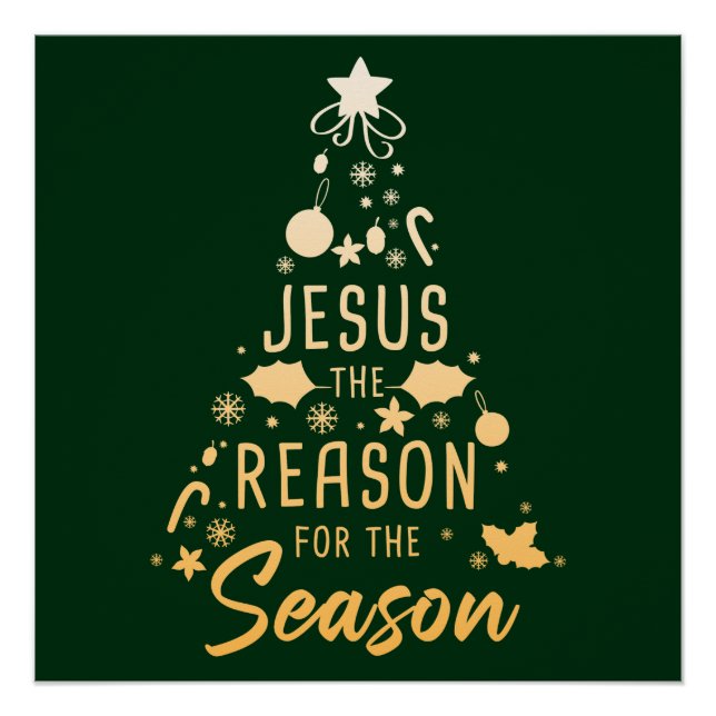 Pôster Jesus A Razão Da Época - Fé De Natal (Frente)