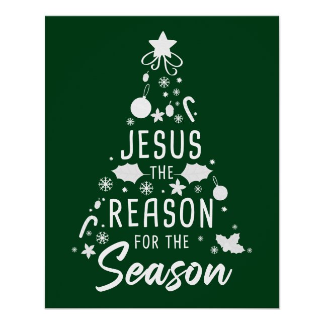 Pôster Jesus A Razão Da Época - Fé De Natal (Frente)