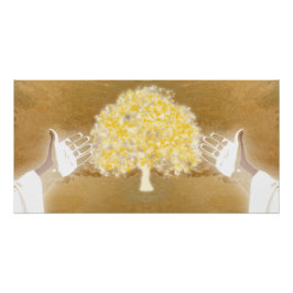 Pôster Jesus Abre Unhas em Mãos Árvore da Vida