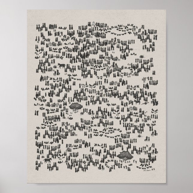 Poster Jesus alimenta os 5000 - Deus fornece Bíblia Wall  (Frente)