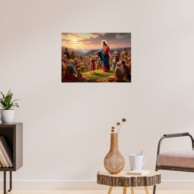 Poster Jesus Alimentando as Pessoas (Sala de Estar 3)