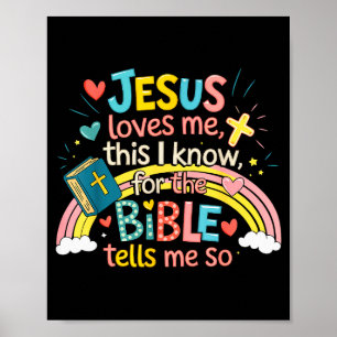 Poster Jesus Ama a Mim Isto Eu Sei Meninos Crianças Jesus