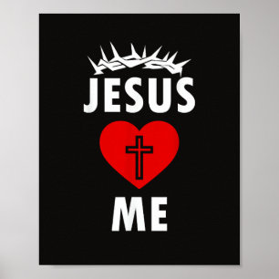 Poster Jesus Ama ME Cristão Religioso