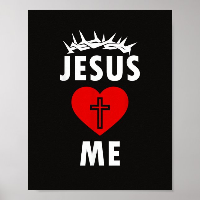 Poster Jesus Ama ME Cristão Religioso (Frente)